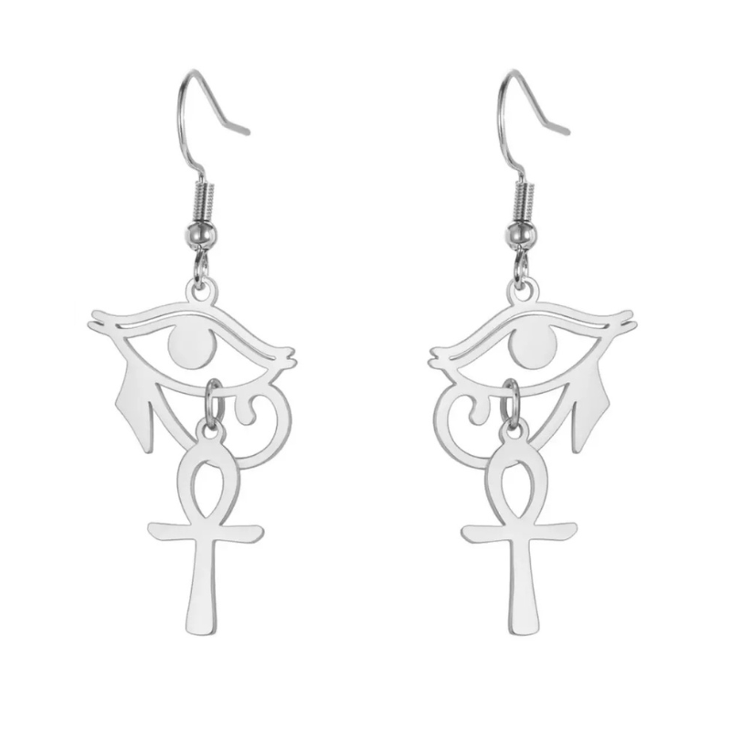 Boucle D’Oreille Oeil Horus - Vendu par paire / Argent