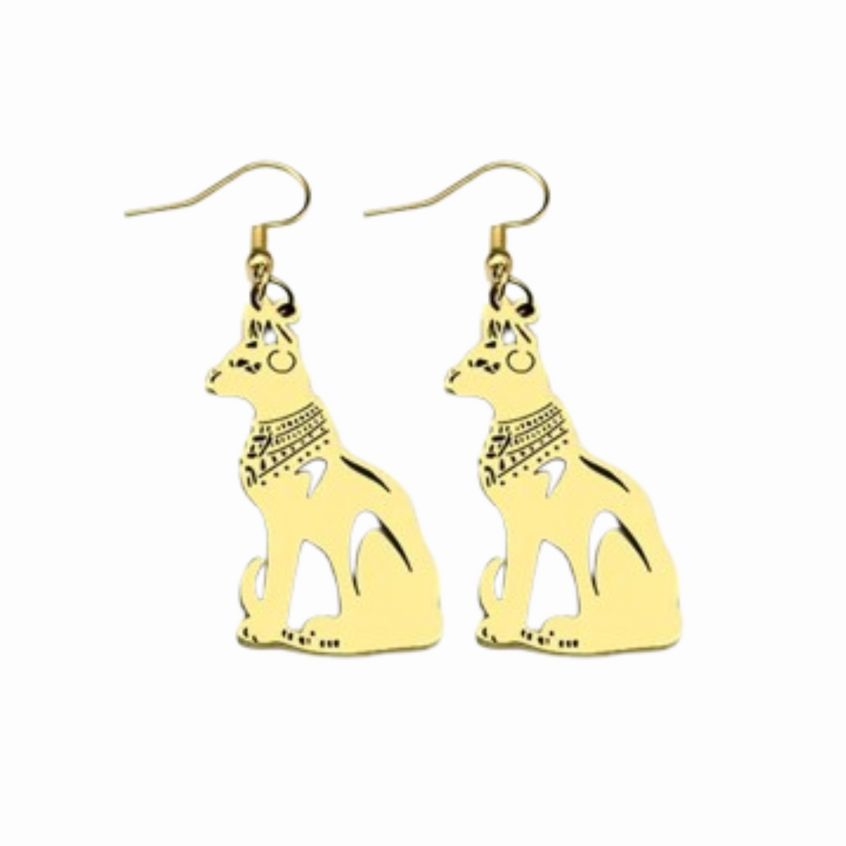 Boucles D’Oreilles Chat - Vendu par paire / Or