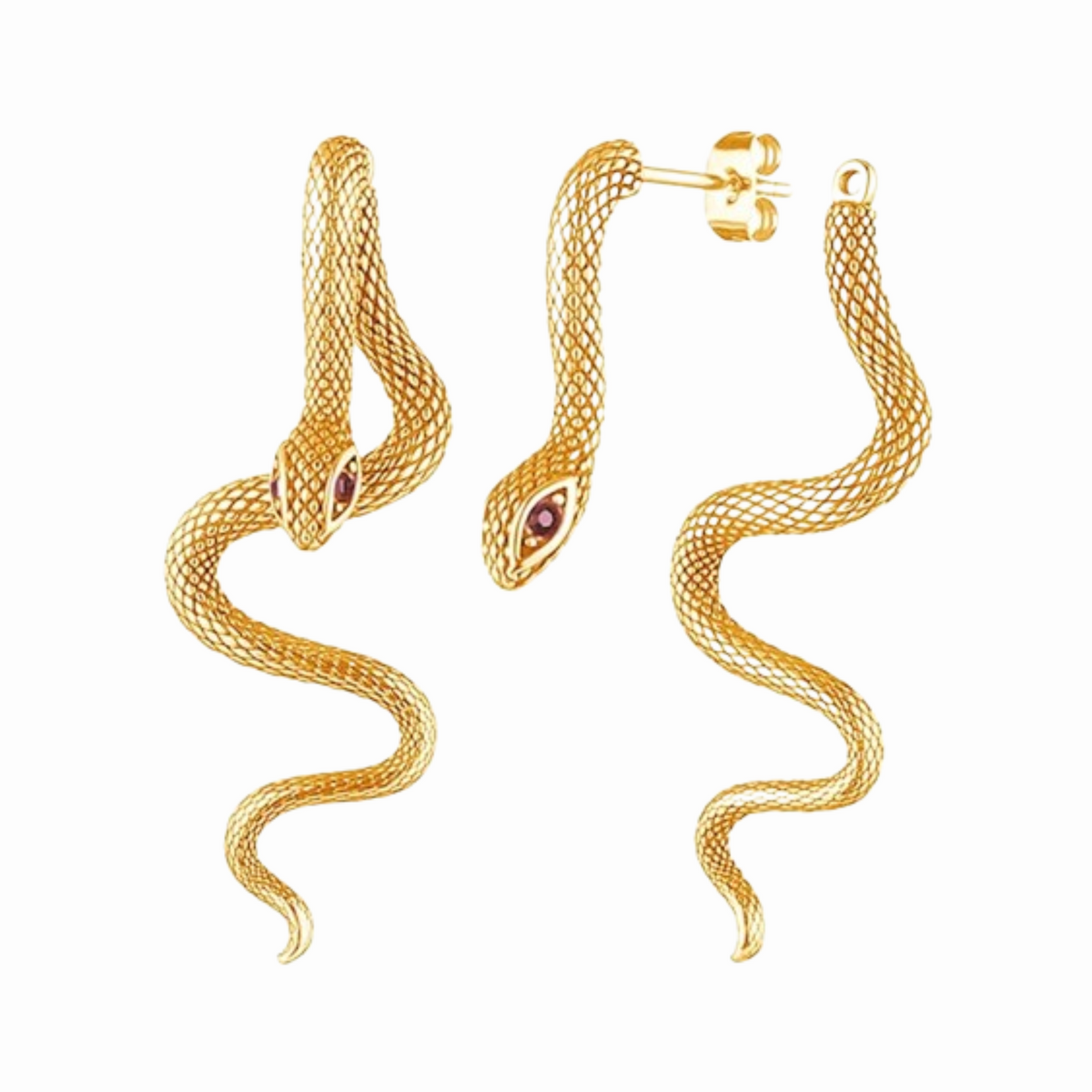 Boucles D’Oreilles Egypte Serpent - Or / Vendu par paire