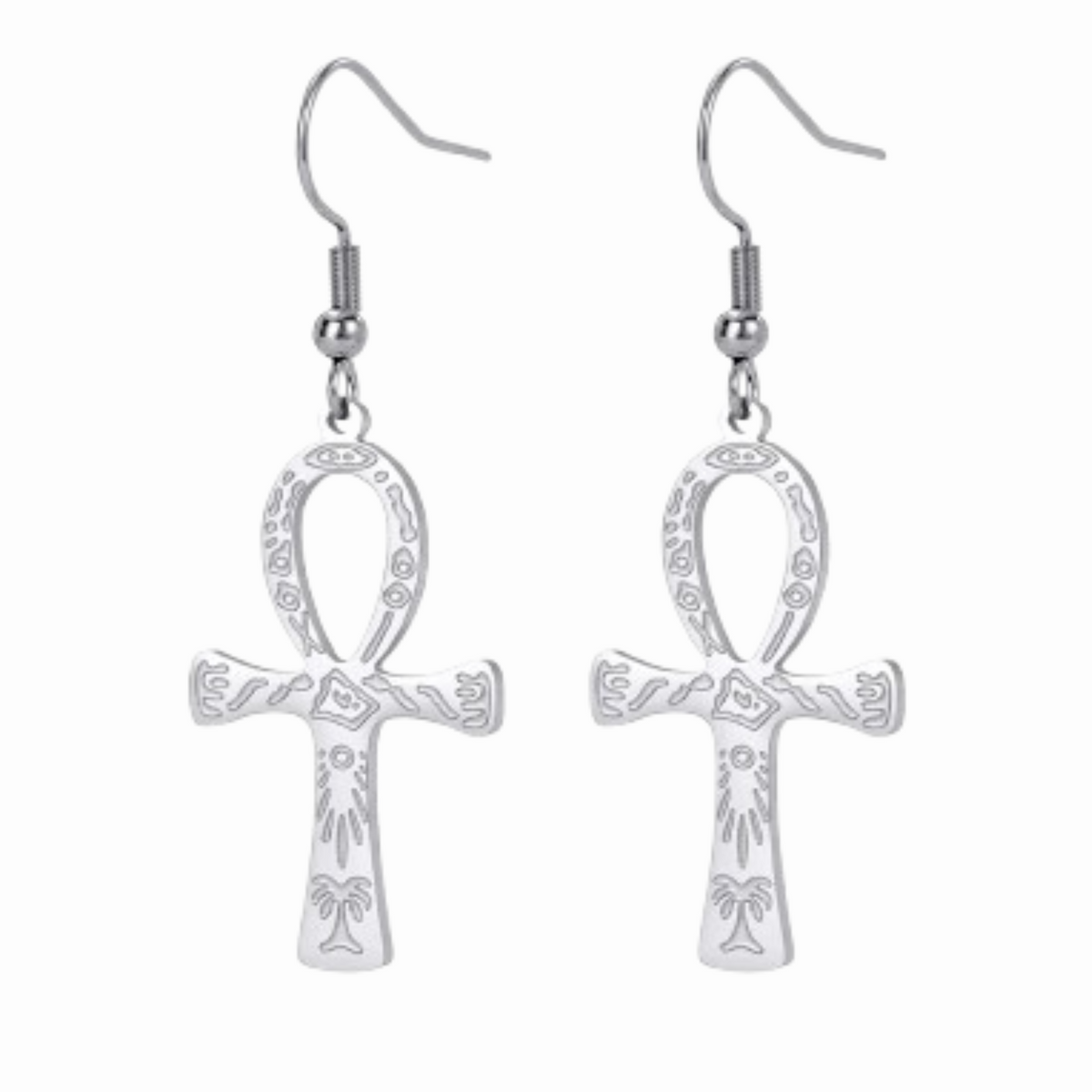 Boucles d’oreilles Femme Ankh - Vendu par paire / Argent