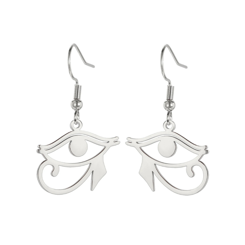 Boucles D’Oreilles Oeil D’Égypte - Vendu par paire / Argent