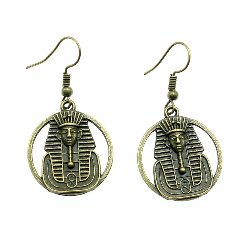 Boucles D’Oreilles Pharaon Egypte - Vendu par paire / Or