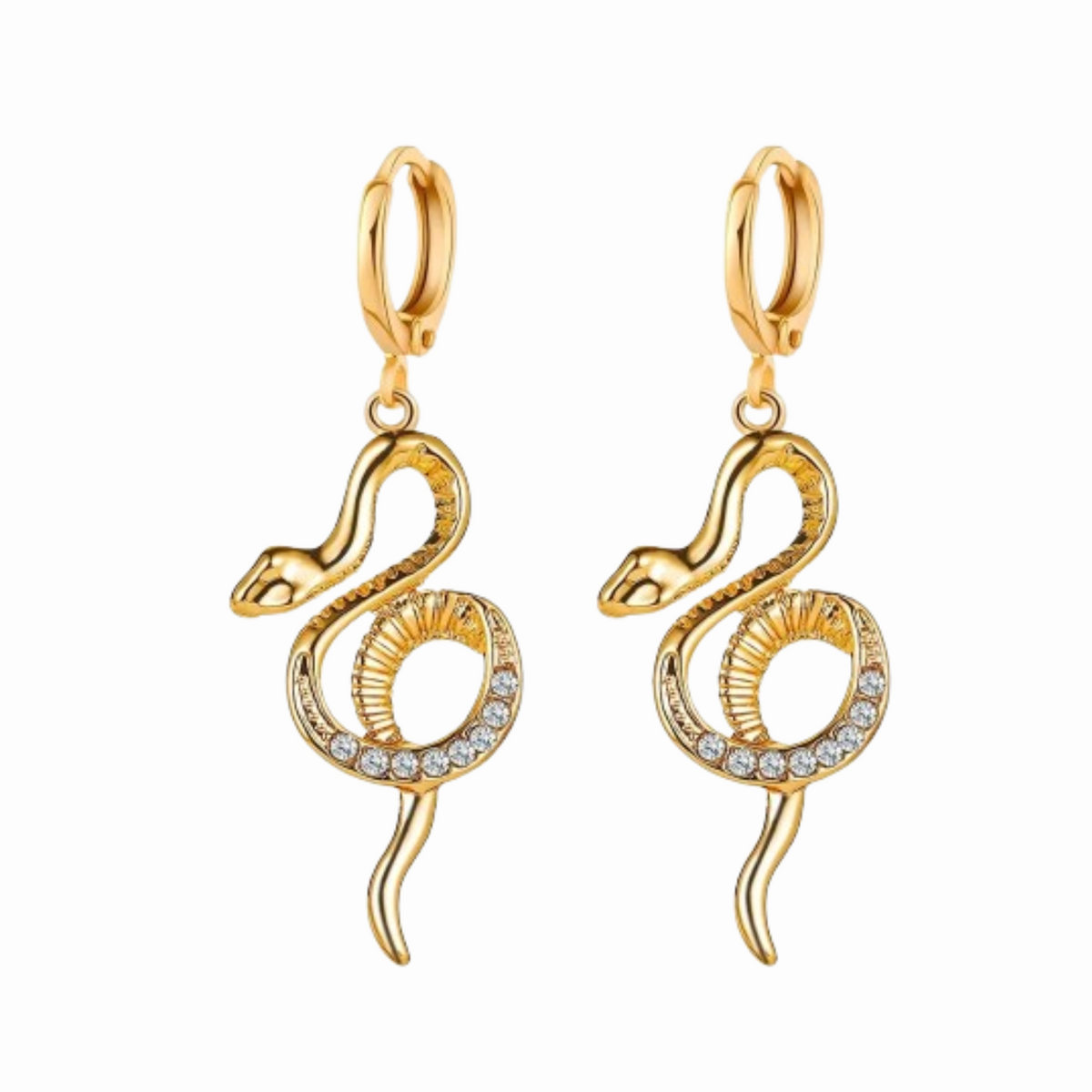 Boucles D’Oreilles Serpent Femme - Vendu par paire / Or