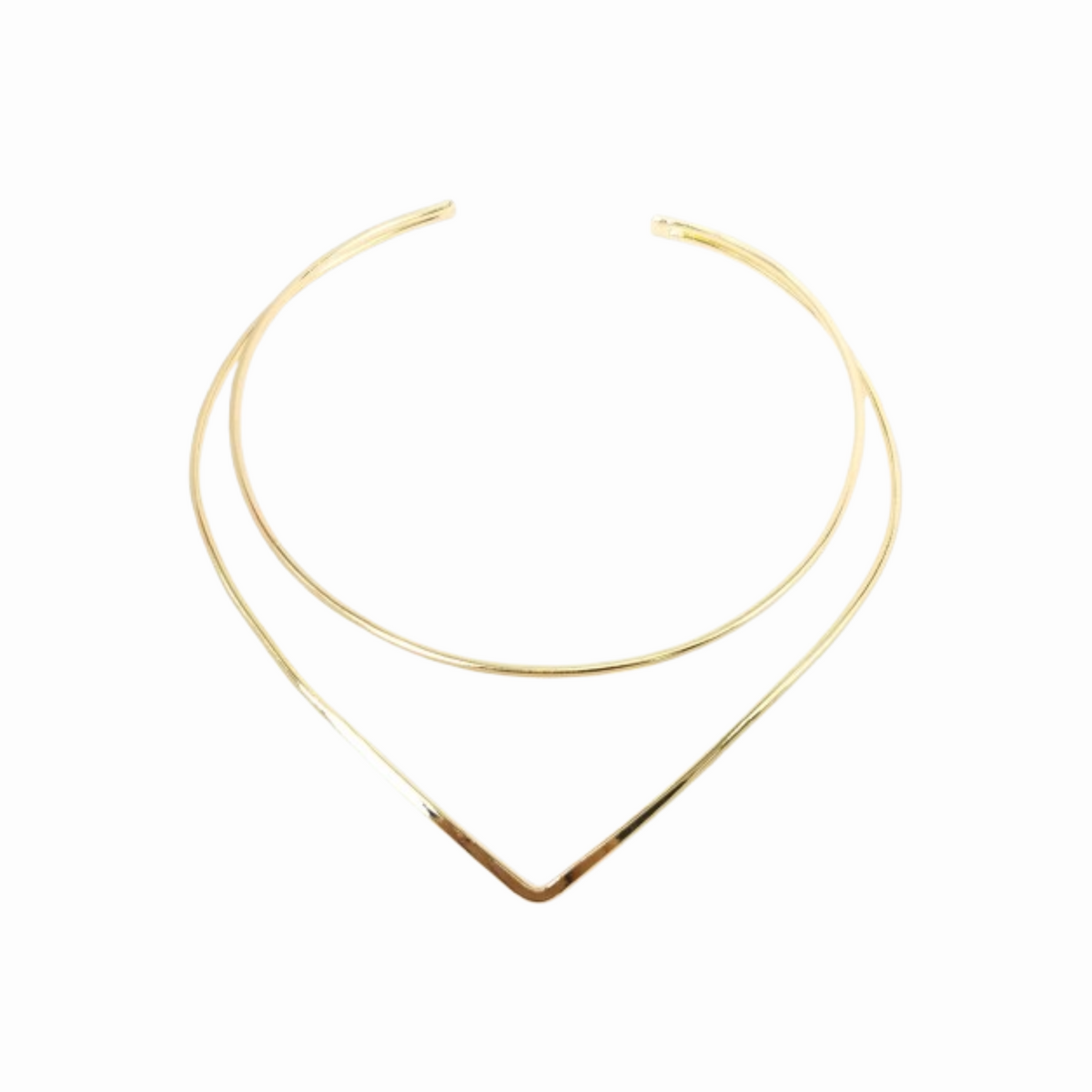 Plastron Acier Femme - Or / 13cm