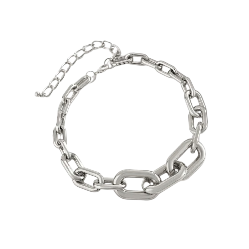 Ras De Cou Argent / Argent - 35 à 45cm