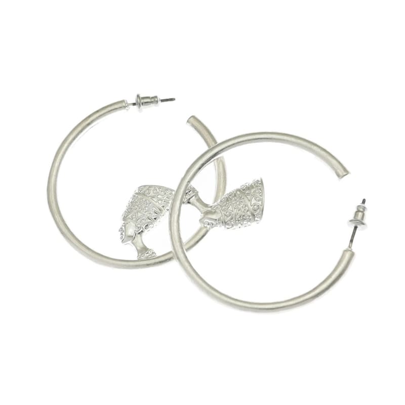 Boucle D’Oreille Néfertiti - Vendu par paire / Argent