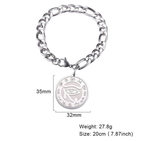 Bracelet Egyptien Homme Argent - 20cm / Argent