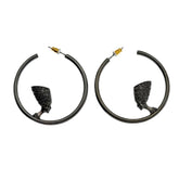 Boucle D’Oreille Néfertiti - Vendu par paire / Noir