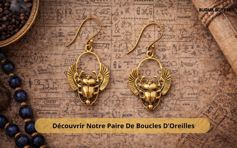 Boucle D'Oreille Scarabée