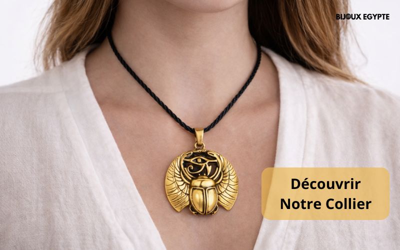 Collier Scarabée Egyptien