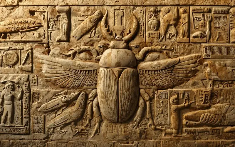 Hiéroglyphes Scarabée