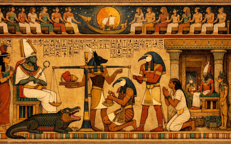 Pesée Du Coeur Jugement D'Osiris