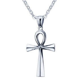 Amulette Ankh Bijoux - 50cm / Argent