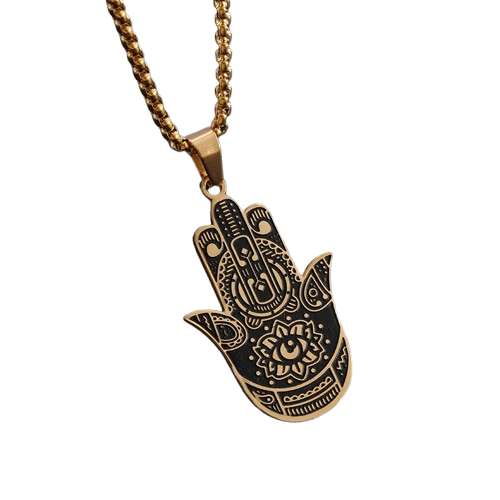 Collier Hamsa bleu du mauvais œil pendentif du charme juif Kabbalah Judaica Collier Hamsa bleu du mauvais œil pendentif du charme juif Kabbalah Judaica