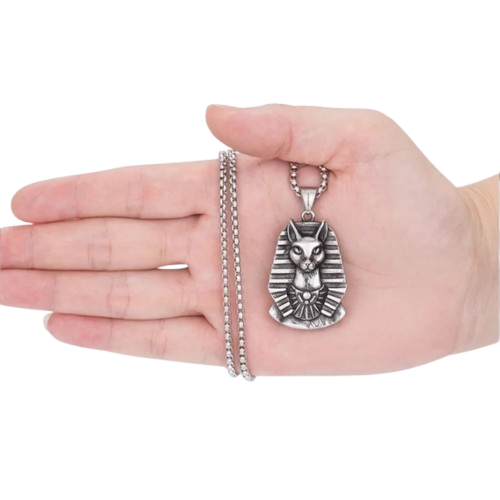 Amulette Bijoux Pharaon - Argent / 60cm