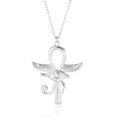 Amulette Clé Ankh - 45cm / Argent