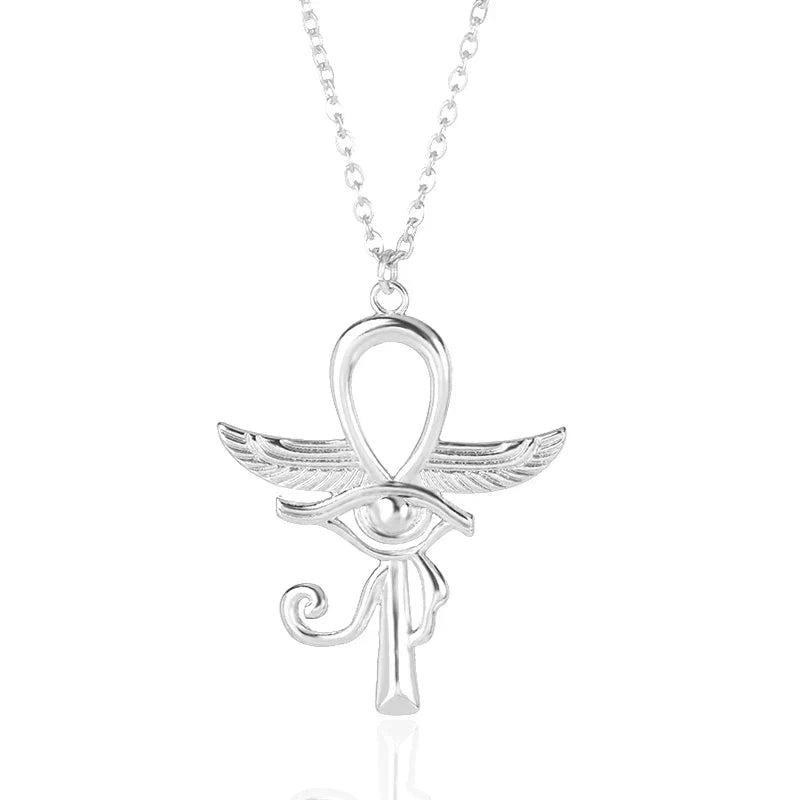 Amulette Clé Ankh - 45cm / Argent