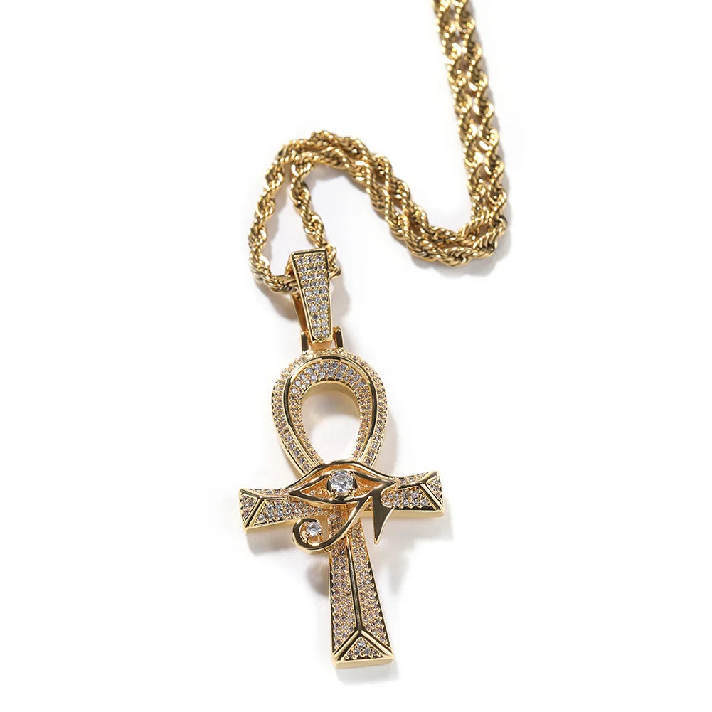 Amulette Croix de Ankh Bijoux - 28x62mm / Or