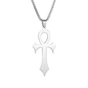 Amulette Croix de Vie Argent - 60cm / Argent