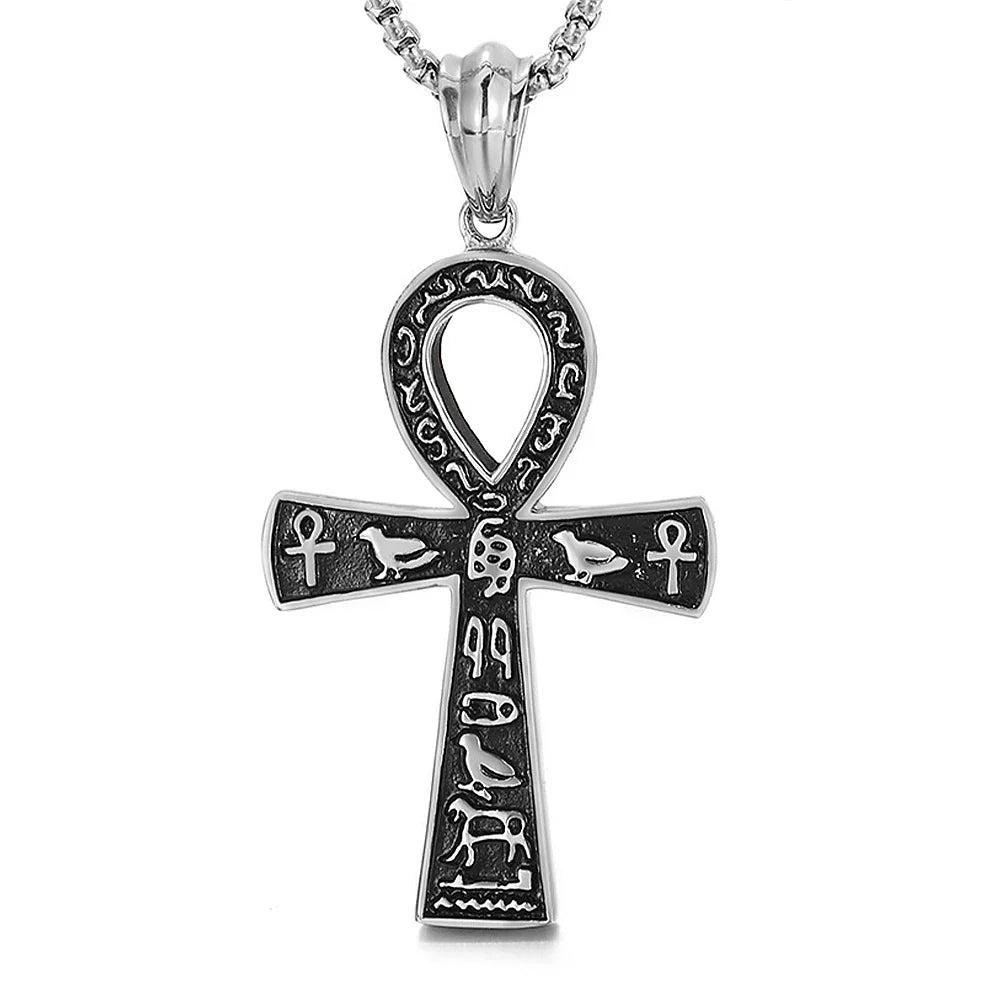 Amulette Croix De Vie En Argent - 62x38mm / Argent