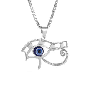 Amulette Oeil de Râ - 60cm / Argent