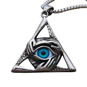 Amulette Oeil Oudjat - 60cm / Argent