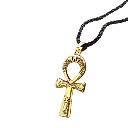 Amulette Pendentif Croix Egyptienne Homme - 45 à 50cm / Or