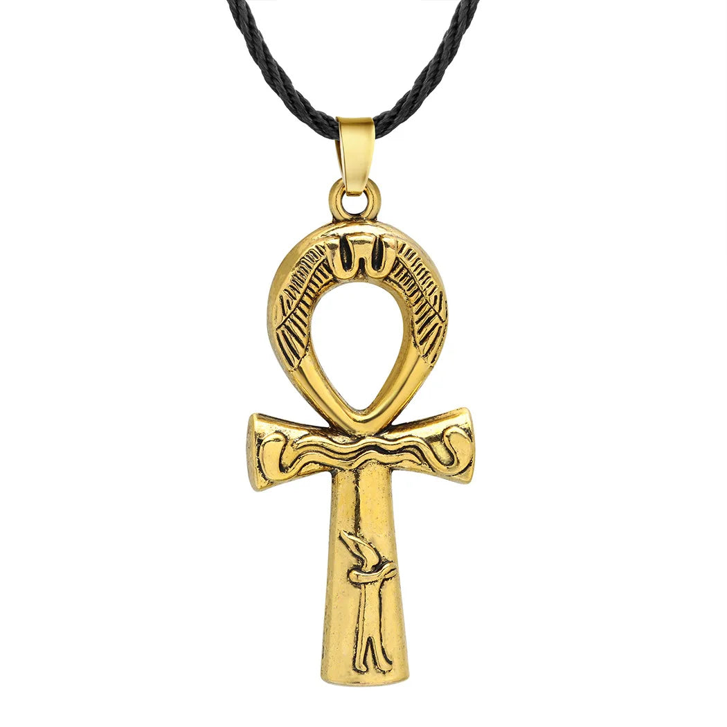 Amulette Pendentif Croix Egyptienne Homme - 45 à 50cm / Or