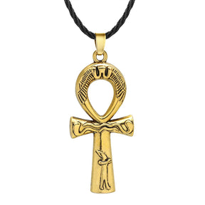 Amulette Pendentif Croix Egyptienne Homme - 45 à 50cm / Or