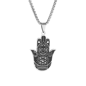 Amulette Pendentif De Protection - 60cm / Argent