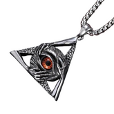 Amulette Pendentif Oeil - 60cm / Rouge