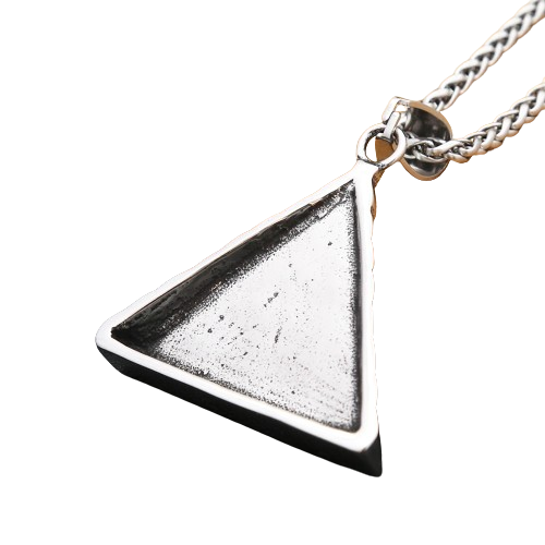 Amulette Pendentif Oeil Protecteur - 60cm / Argent