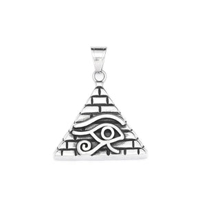 Amulette Pendentif Oeil Protecteur - 60cm / Argent