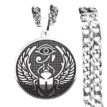 Amulette Scarabée - 60cm / Argent