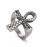 Bague Acier Homme Ankh - 9 / Argent