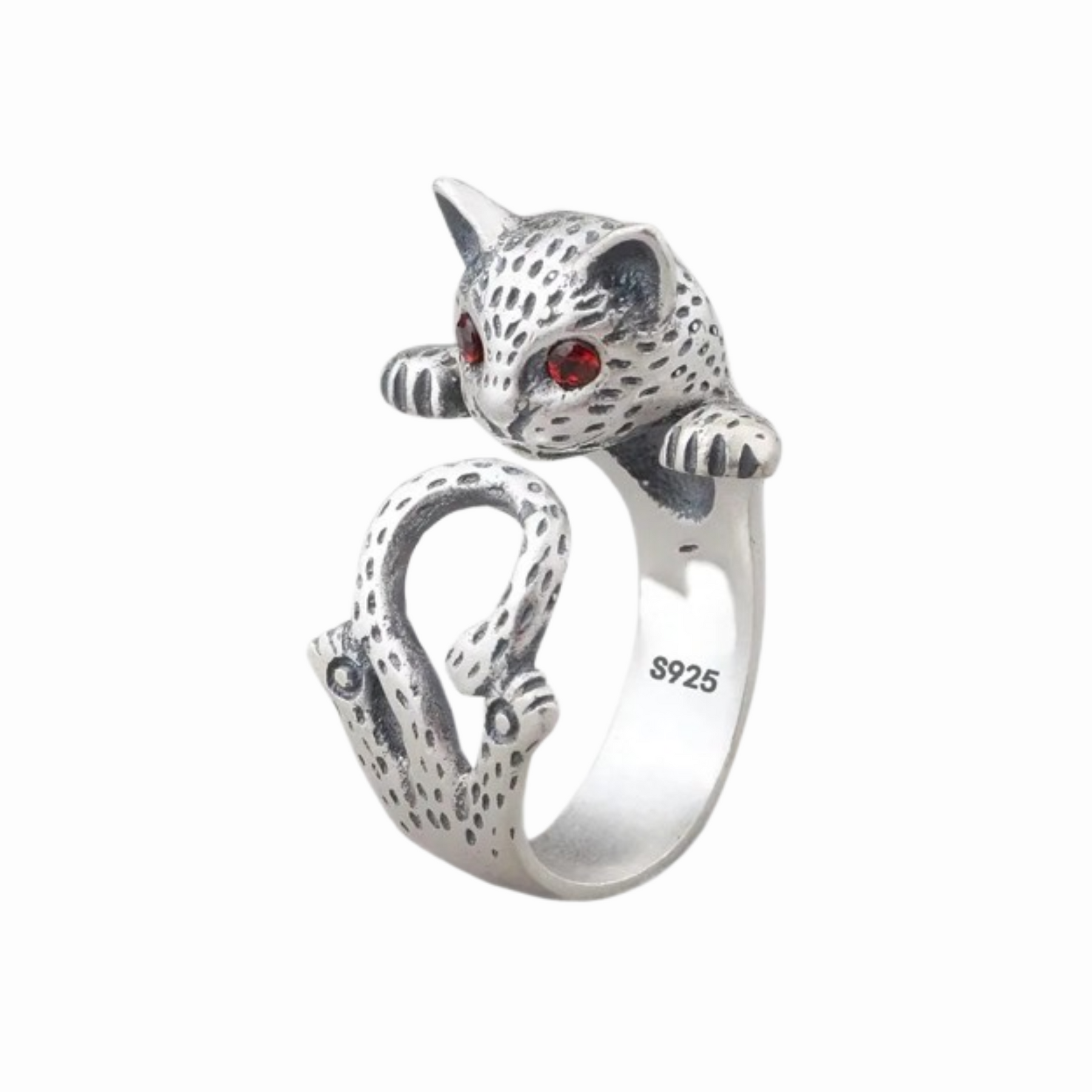 Bague Chat Egyptien Argent - redimensionnable / Argent