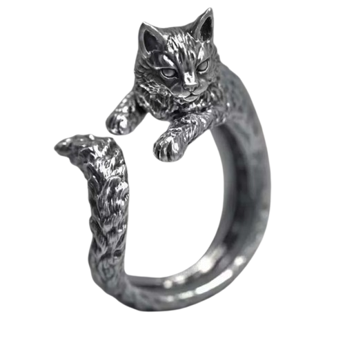 Bague Chaton - Réglable / Argent