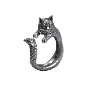 Bague Chaton - Réglable / Argent