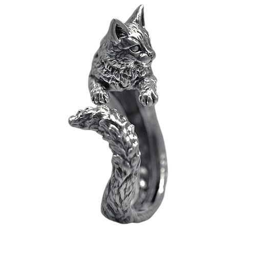 Bague Chaton - Réglable / Argent