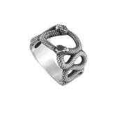 Bague Double Serpent - 7 / Argent