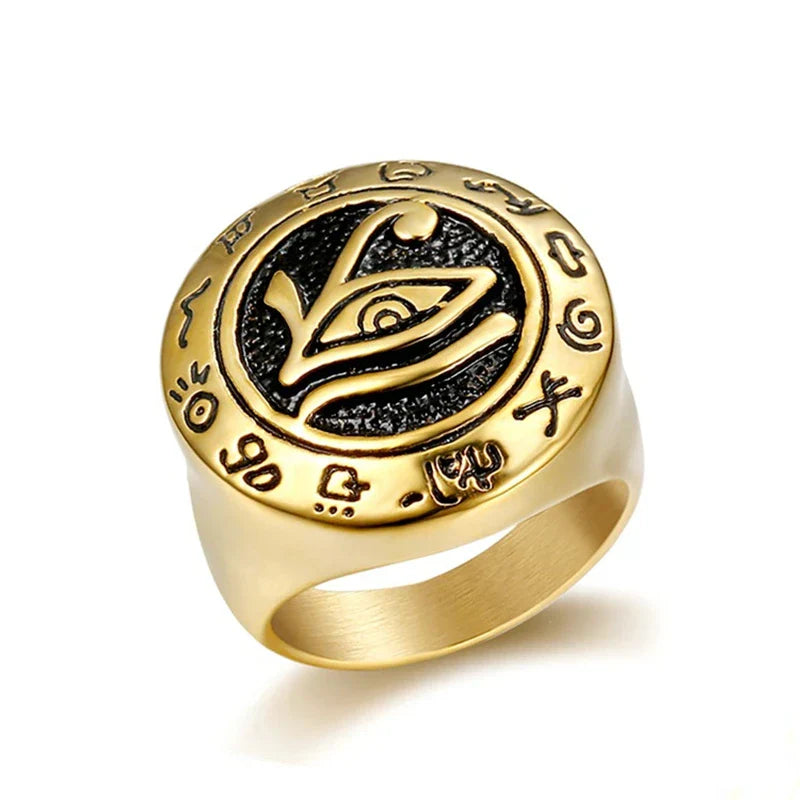 Bague Egyptienne Hiéroglyphe D’Horus Homme