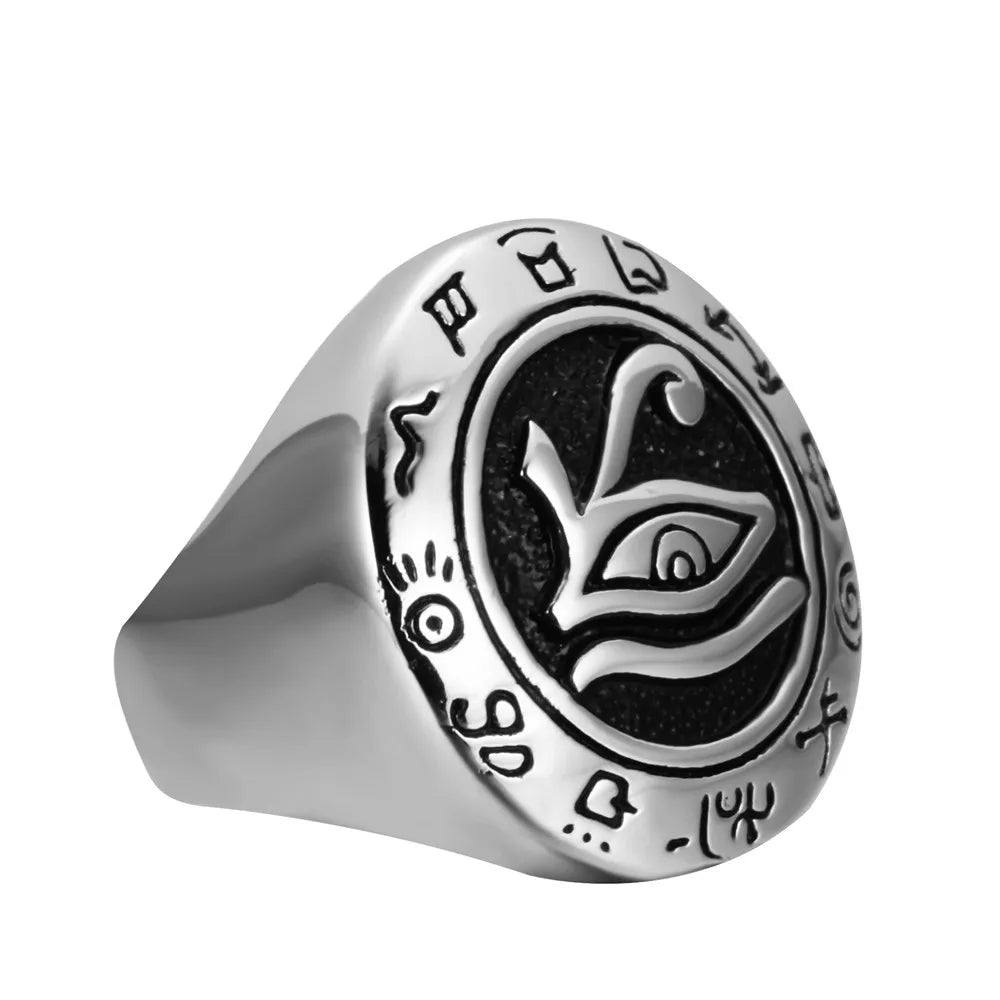 Bague Egyptienne Hiéroglyphe D’Horus Homme