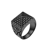 Bague Forme Pyramide - Noir / 7