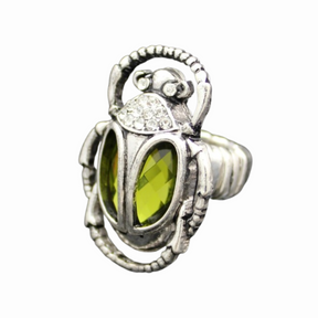 Bague Scarabée - Argent / Réglable