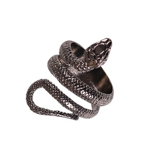 Bague Serpent Ajustable - Réglable / Noir