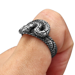 Bague Serpent Argent Homme