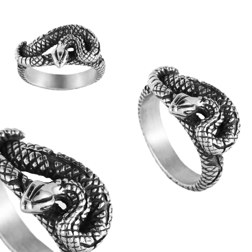 Bague Serpent Argent Homme