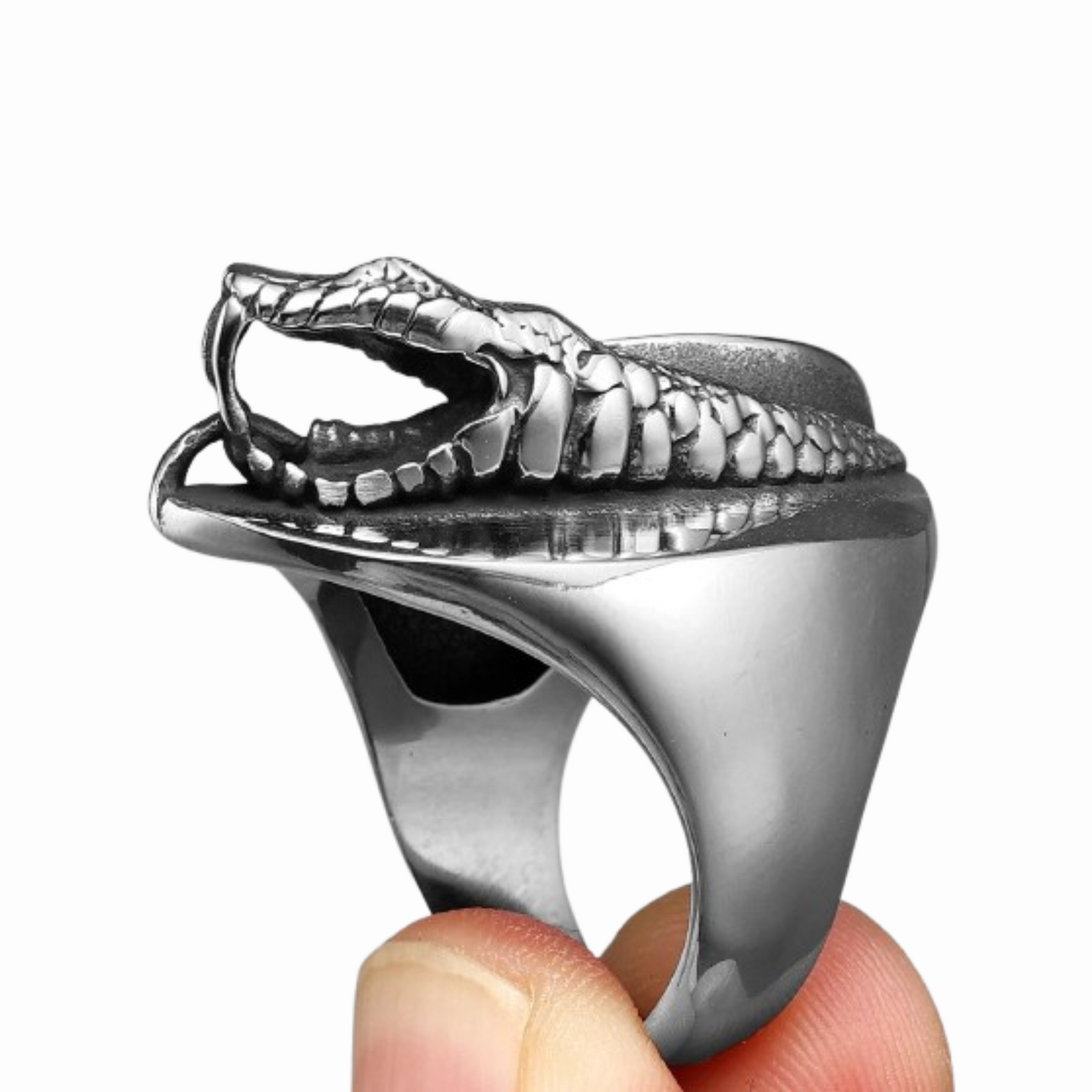 Bague Serpent Argent Massif