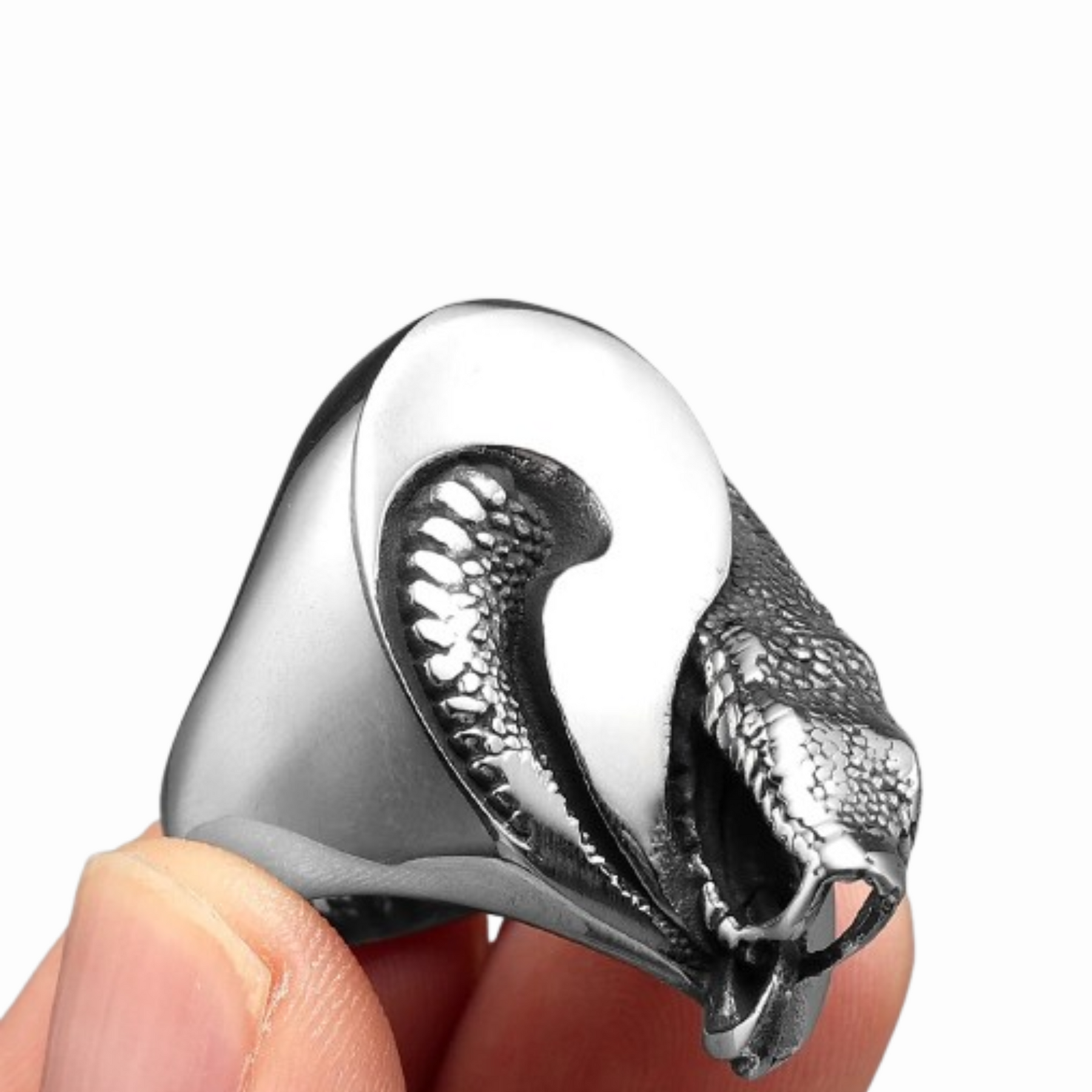 Bague Serpent Argent Massif