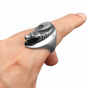 Bague Serpent Argent Massif